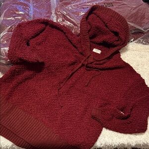 Zenana Burgundy Hooded Sweater 🆕